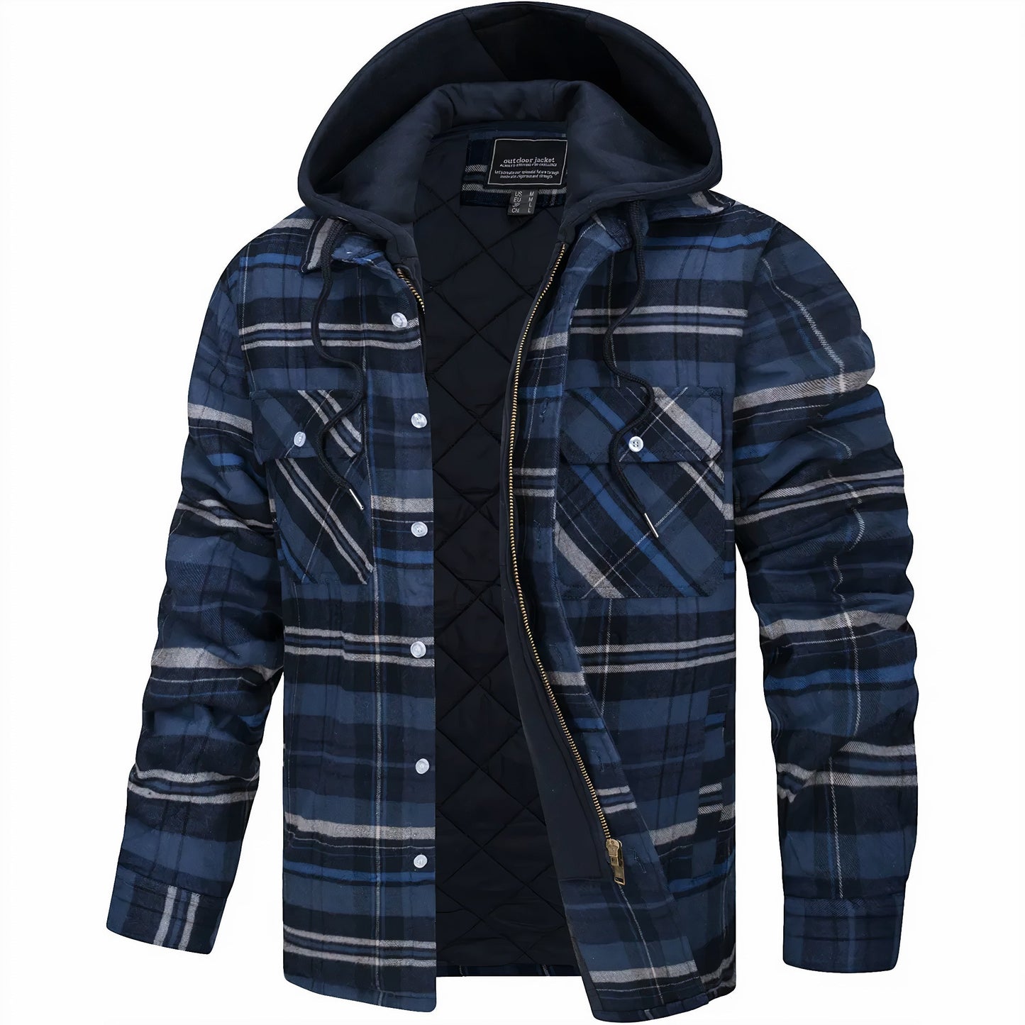 Lervaine® | Checked Zip Jacket